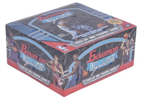 2003-04 Bowman Signature Basketball Unopened Hobby Box (6 Packs) - Possible LeBron James Rookie Card!